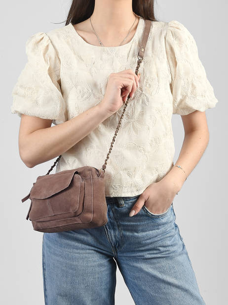 Sac Bandoulière Naina Cuir Pieces Marron naina 17100639 vue secondaire 1