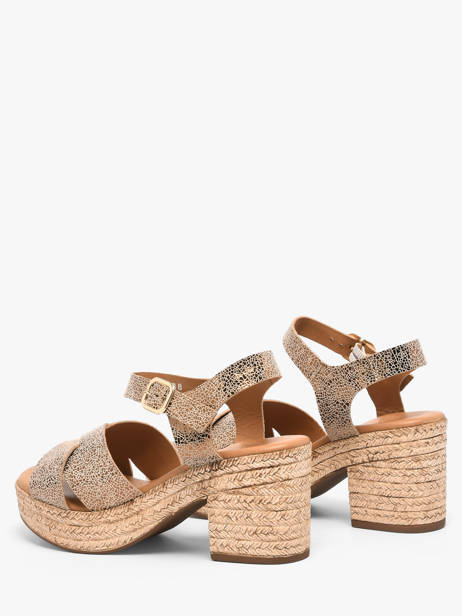 Heeled Sandals In Leather Aliwell Brown women A126091 other view 2