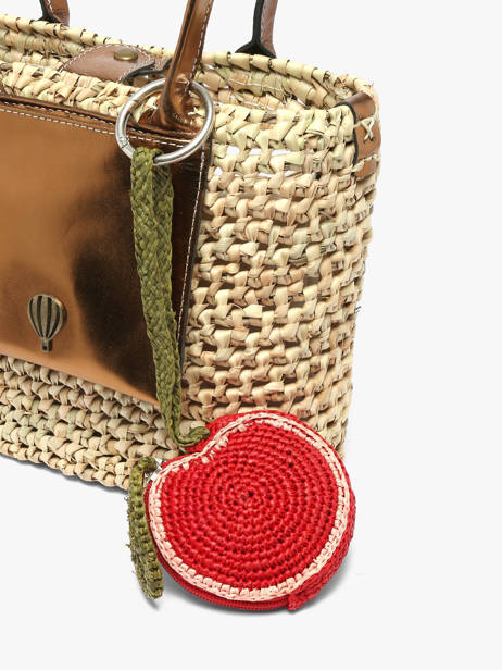 Bijou De Sac Fruit Raphia Le voyage en panier Rouge l'atelier du crochet AM830 vue secondaire 2