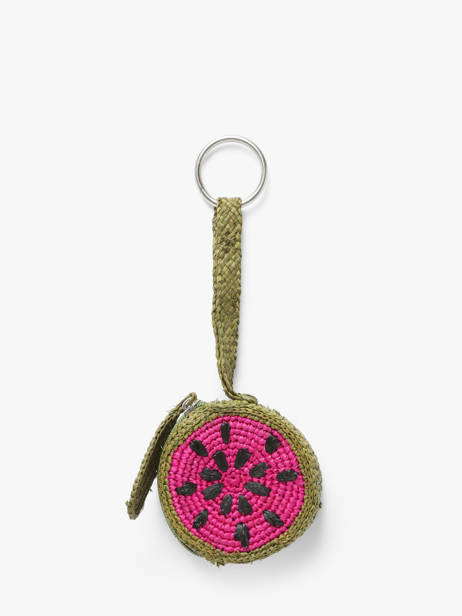 Raffia Bag Charm Summer Fruit Le voyage en panier Pink l'atelier du crochet AM830