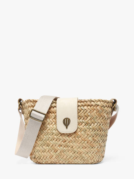 Shoulder Bag Estival Raphia Le voyage en panier Beige estival PM944
