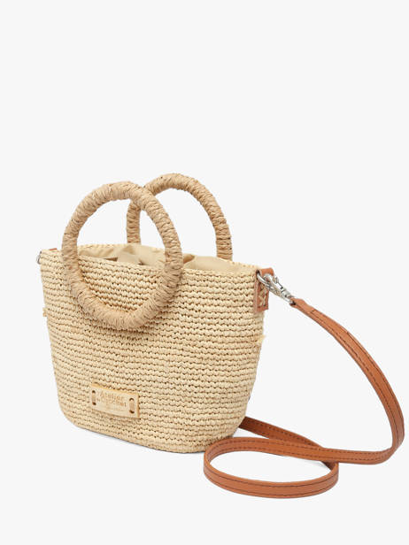 Satchel L'atelier Du Crochet Raphia Le voyage en panier Beige l'atelier du crochet AM831 other view 2