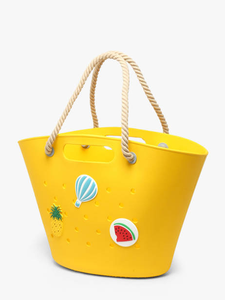 Sac Porté épaule Tutti Frutti Le voyage en panier Jaune tutti frutti PM986 vue secondaire 2