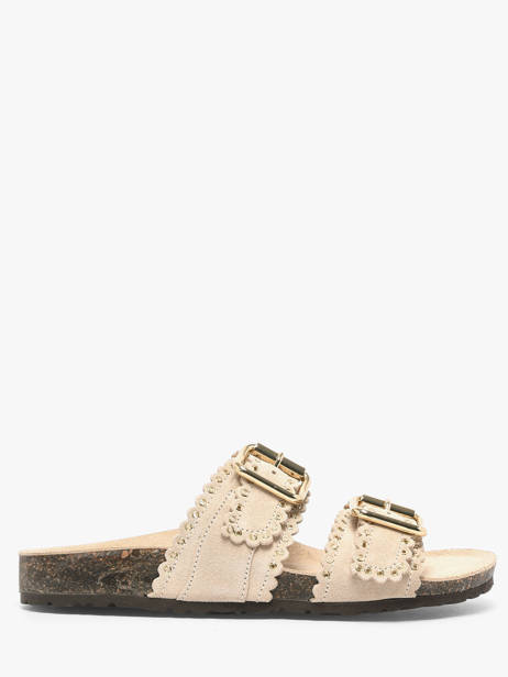 Mules Avec Brides En Cuir Semerdjian Beige women ARIANNA
