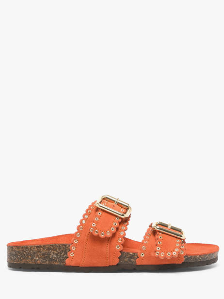 Mules Avec Brides En Cuir Semerdjian Orange women ARIANNA