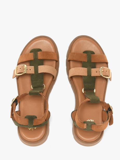 Sandals In Leather We do Brown women 45710A02 other view 3