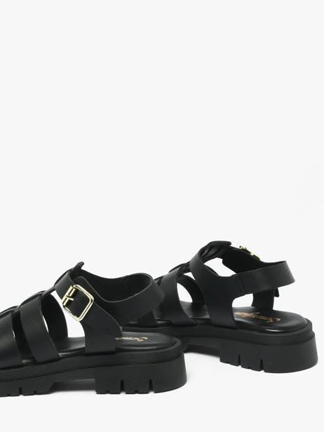 Sandals In Leather Semerdjian Black women DELIA other view 2
