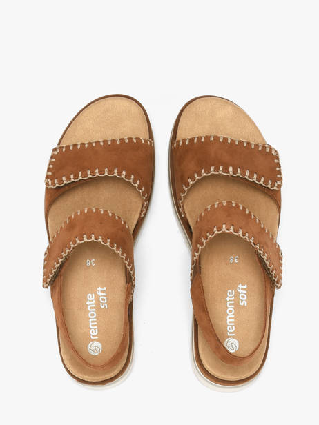 Sandals In Leather Remonte Brown women 22 other view 3