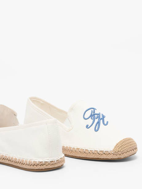 Espadrilles In Leather Tommy hilfiger White women 9240YBL other view 2