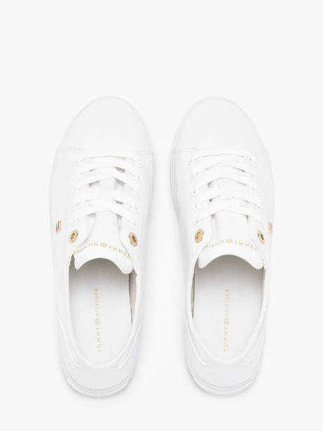 Sneakers In Leather Tommy hilfiger White women 9170YBS other view 3
