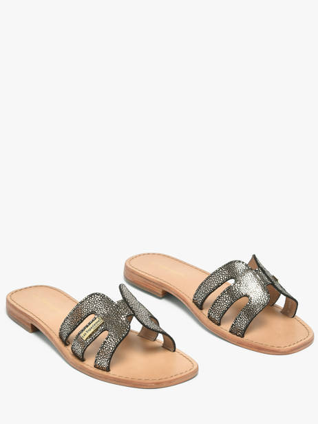 Leather Hadamia Slide Sandals Les tropeziennes Black women HADAMIA other view 1
