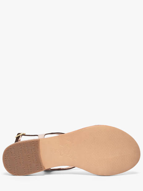 Flip Flops Hamoon In Leather Les tropeziennes Gold women HAMOON other view 4