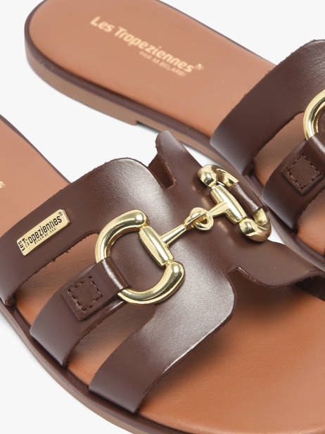 Slippers Hamia In Leather Les tropeziennes Brown women HAMIA other view 2