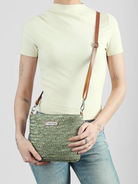 Shoulder Bag Milos Straw Les tropeziennes Green milos TZ04 other view 1