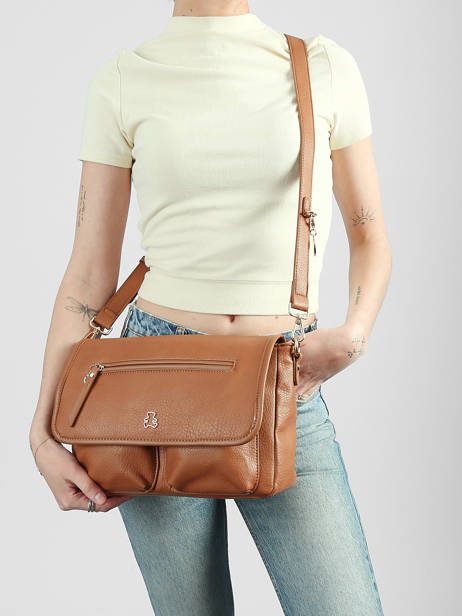 Shoulder Bag Zip Lulu castagnette Brown zip ALENA other view 1