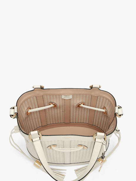 Medium Leather Premier Flirt Ajouré Bucket Bag Lancel White premier flirt A14010 other view 4