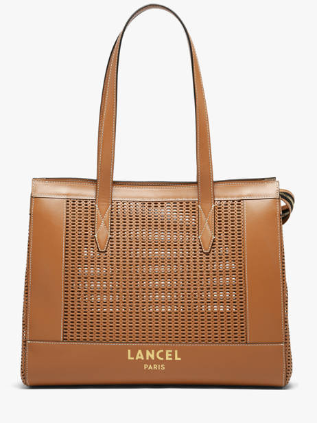 Sac Porté épaule Jour Ajouré Cuir Lancel Marron jour A14011