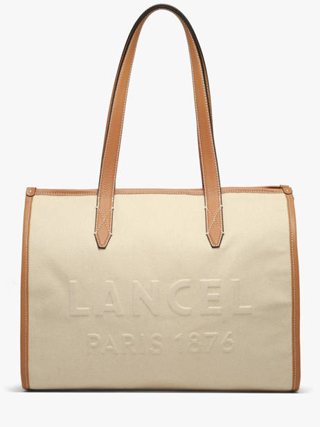 Sac Porté épaule Jour Toile Et Cuir Lancel Beige jour A14028