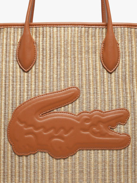 Shoulder Bag Summer Raphia Lacoste Beige summer NF5247PB other view 3