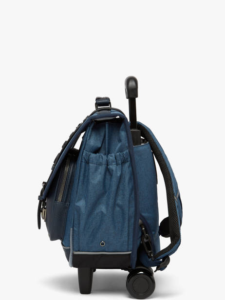 Wheeled Schoolbag 2 Compartments Vintage Color Cameleon Blue vintage color CR38 other view 3