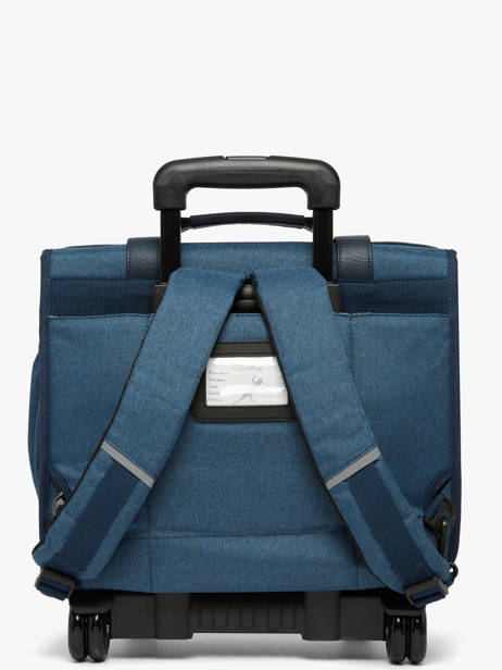 Wheeled Schoolbag 2 Compartments Vintage Color Cameleon Blue vintage color CR38 other view 5