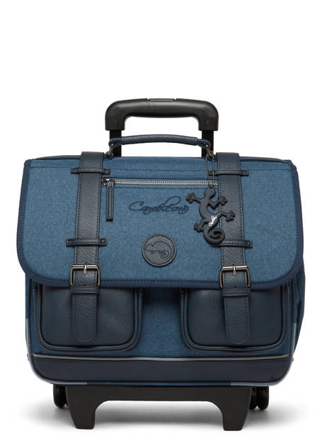 Wheeled Schoolbag 2 Compartments Vintage Color Cameleon Blue vintage color CR38 other view 8