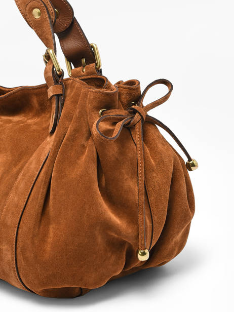 Sac 24h Cuir Velours Gerard Darel Gerard darel Marron folk DDS01407 vue secondaire 4