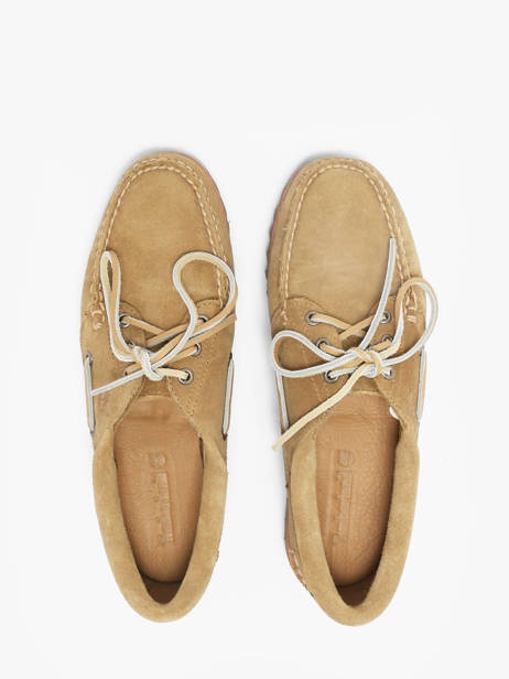 Boat Shoes In Leather Timberland Beige women 2GNVEW11 other view 3