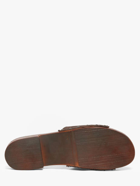 Slippers In Leather Semerdjian Brown women IOLE other view 4