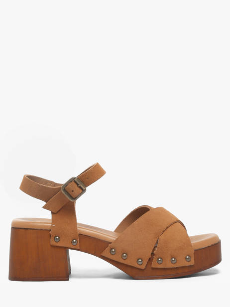 Sandales à Talon En Cuir Semerdjian Marron women MICOL