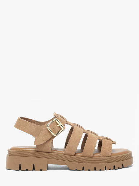 Sandals In Leather Semerdjian Beige women DELIA