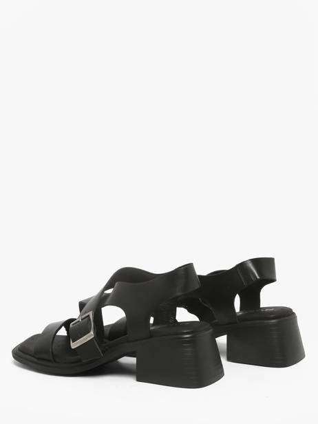 Heeled Sandals In Leather Pavement Black women 25273 other view 2