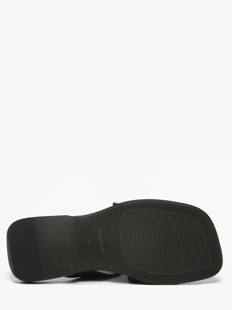 Slippers In Leather Pavement Black women 25276 other view 4