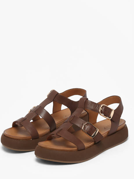 Sandals In Leather Inuovo Brown women 96046PRN other view 1