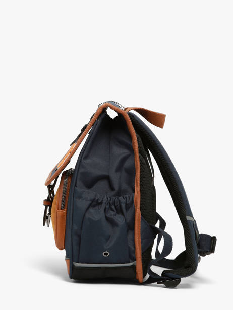 Sac à Dos 1 Compartiment Cameleon Bleu vintage urban SD30 vue secondaire 3