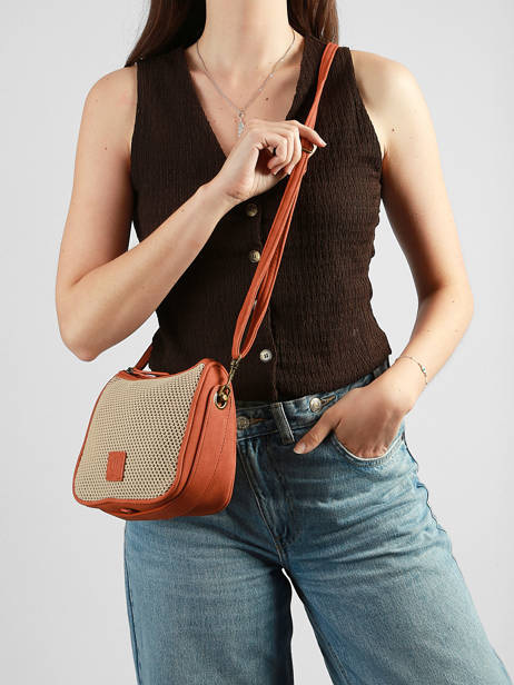 Crossbody Bag Resille Le voyage en panier Beige resille PM959 other view 1
