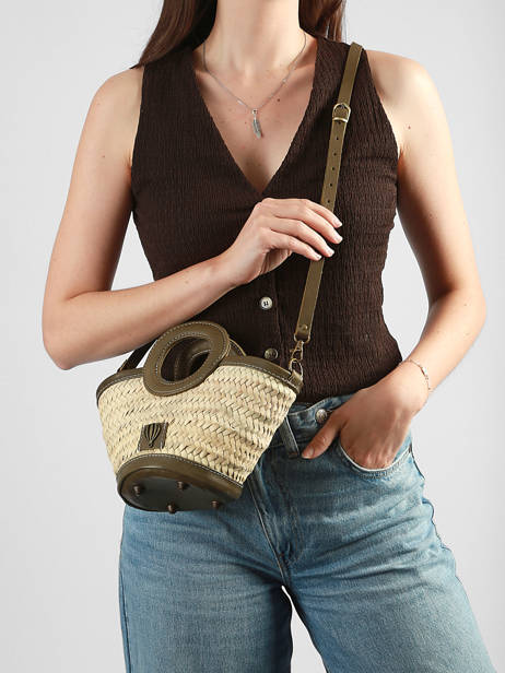 Sac Porté Main Estival Le voyage en panier Vert estival PM927 vue secondaire 1