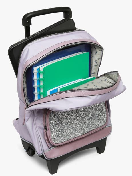 2-compartment Wheeled Schoolbag Cameleon Violet vintage fantasy SR40 other view 4