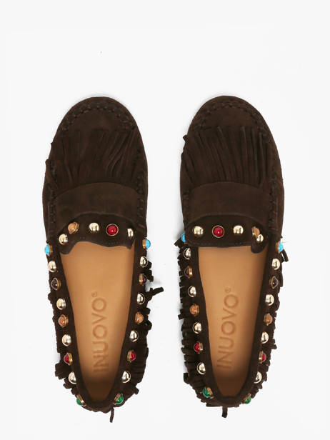 Moccasins In Leather Inuovo Brown women 29015SMN other view 3