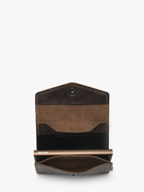 Porte-cartes Cuir Secrid Marron vintage EV vue secondaire 1