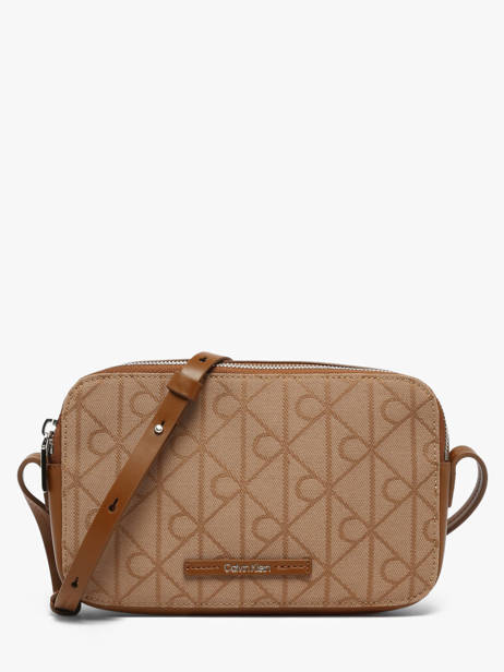 Crossbody Bag Emblem Jacquard Calvin klein jeans Beige emblem jacquard 4F3533G
