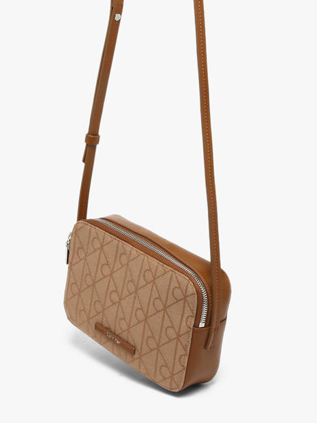 Crossbody Bag Emblem Jacquard Calvin klein jeans Beige emblem jacquard 4F3533G other view 1