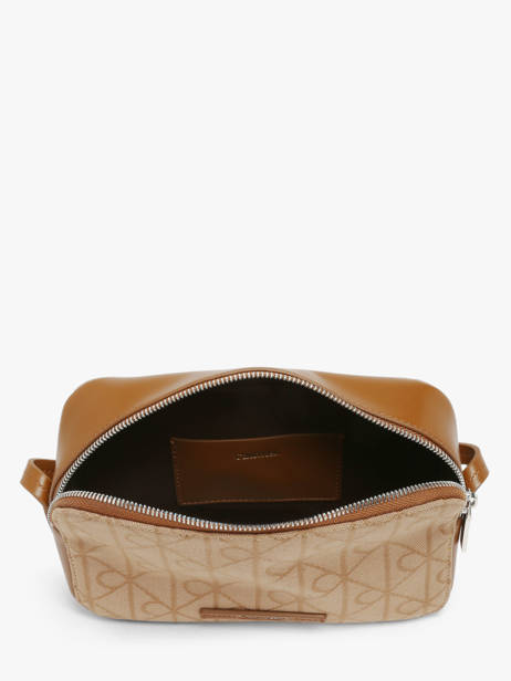 Crossbody Bag Emblem Jacquard Calvin klein jeans Beige emblem jacquard 4F3533G other view 2