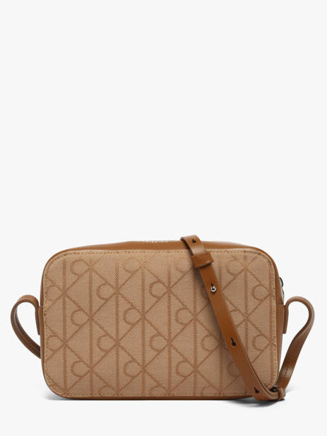 Crossbody Bag Emblem Jacquard Calvin klein jeans Beige emblem jacquard 4F3533G other view 3