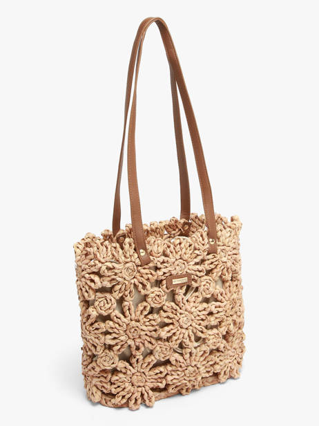 Sac Porté épaule Mediterranee Papier Les tropeziennes Marron mediterranee TZ02 vue secondaire 2