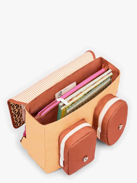Cartable Hello hossy Marron cool kids 5 vue secondaire 3