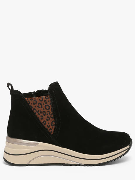 Platform Sneakers In Leather Remonte Black women 5