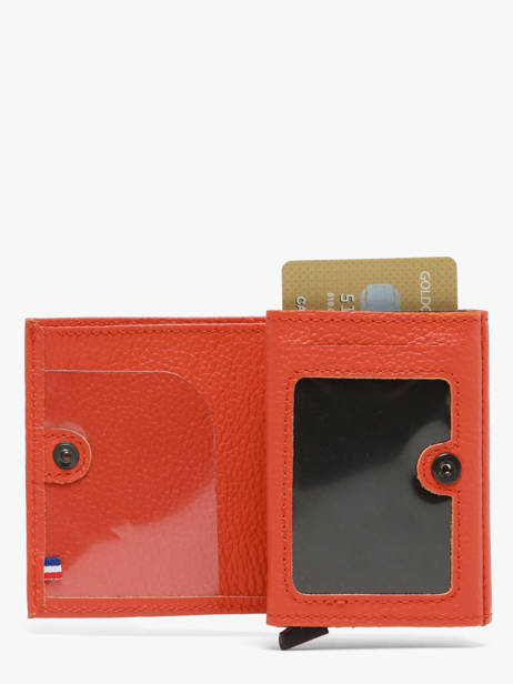 Porte-cartes Cuir Etrier Orange madras EMAD5020 vue secondaire 1