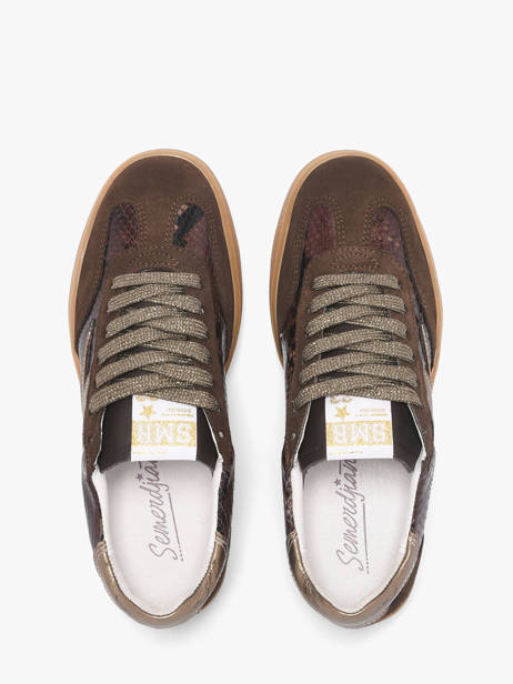 Sneakers En Cuir Semerdjian Vert women LEEE445 vue secondaire 3