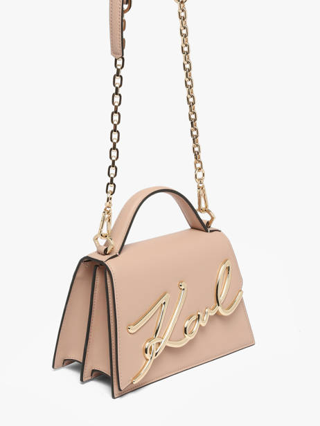 Sac Bandoulière K Signature Cuir Karl lagerfeld Rose k signature A1W30038 vue secondaire 1